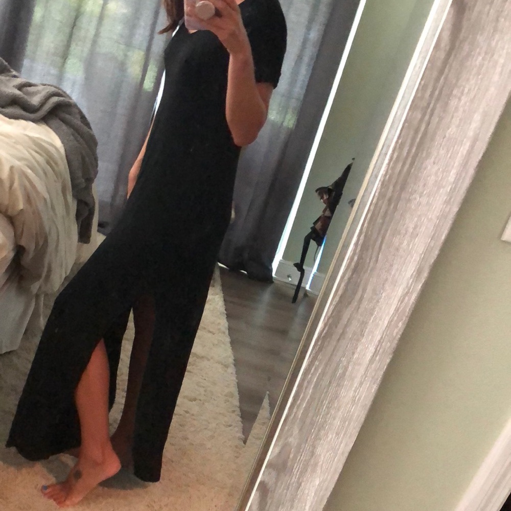 Black maxi dress